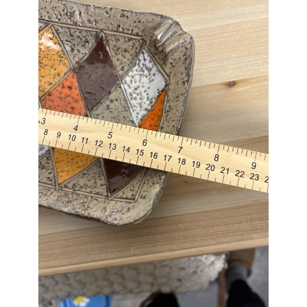 Vintage MCM RARE Aldo Londi For Bitossi 1960's Italian Multi Colored Geometric - Picture 10 of 11